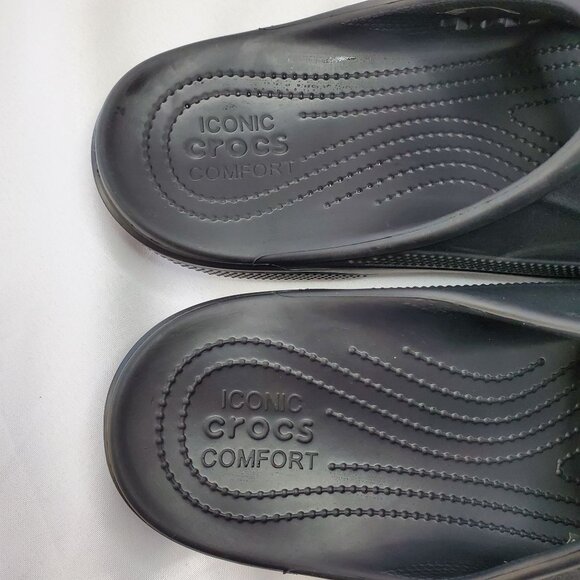 Crocs Baya Slide Sandals Mens 12 Black Lightweight Slip-On Comfort Footwear - Picture 8 of 10